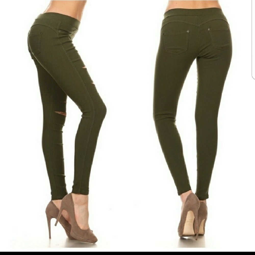 SALE Distressed blank skinny pantsSALE - Picture 5 of 5
